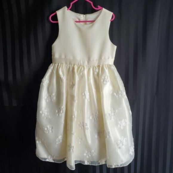 American Princess Size 6x Ivory Tulle Formal Flower Girl Dress - Picture 2 of 10